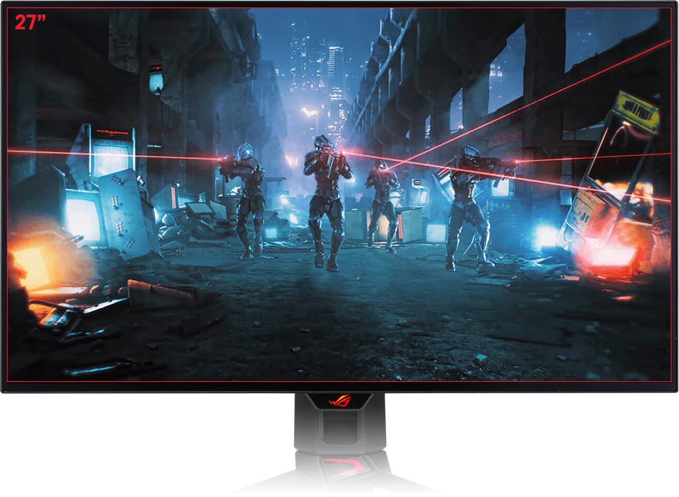 user can set the aspect ratio to 27” screen size