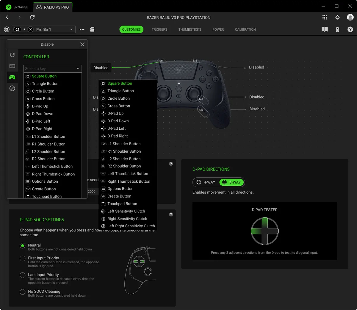 BUTTON LAYOUT CUSTOMIZATION