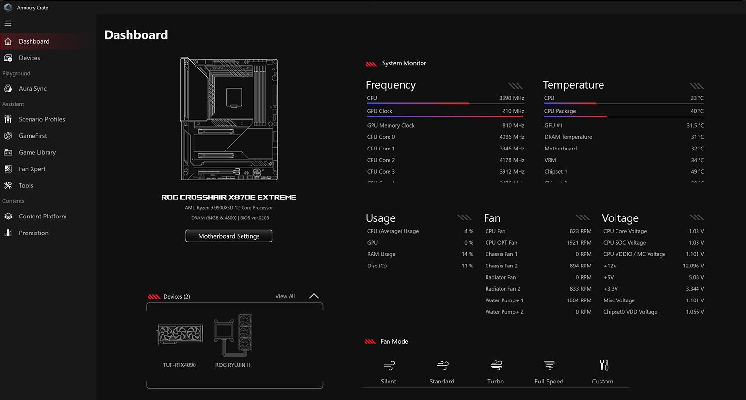 Amoury Crate GameFirst UI picture