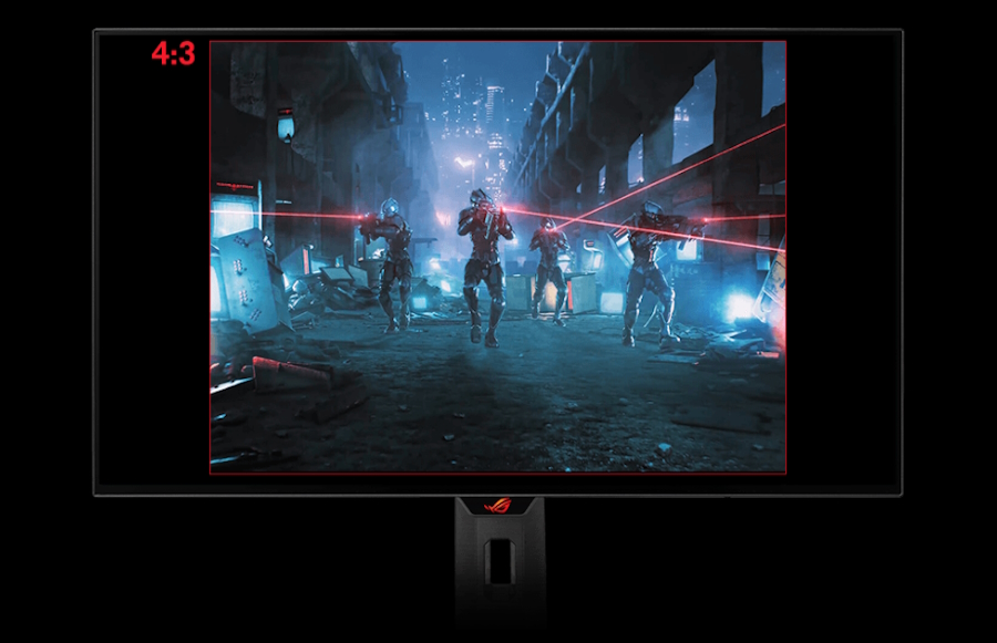 Users can set the aspect ratio to show a 4:3 image.
