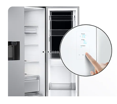 Samsung Series 9 RH68B8830S9/EU Side by Side Fridge Freezer with Food  Showcase™ and SpaceMax™, F Rated in Silver