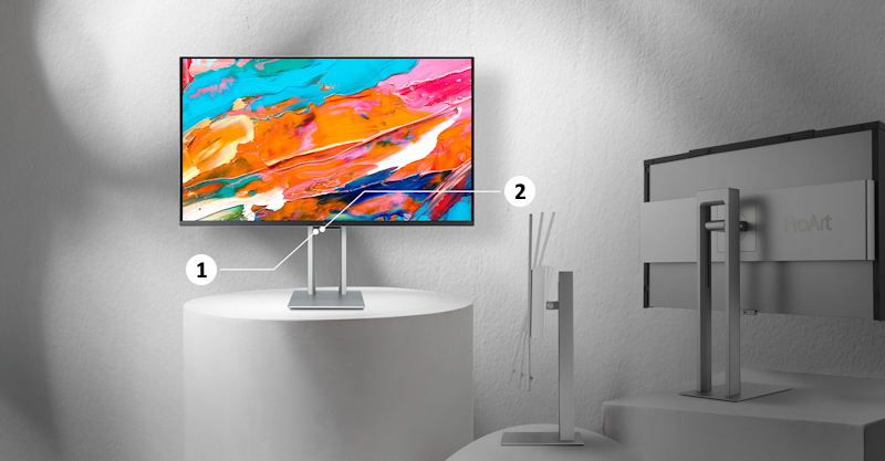 ProArt Display PA32UCDMR-K with Ambient and Proximity Light Sensors for optimal viewing comfort.