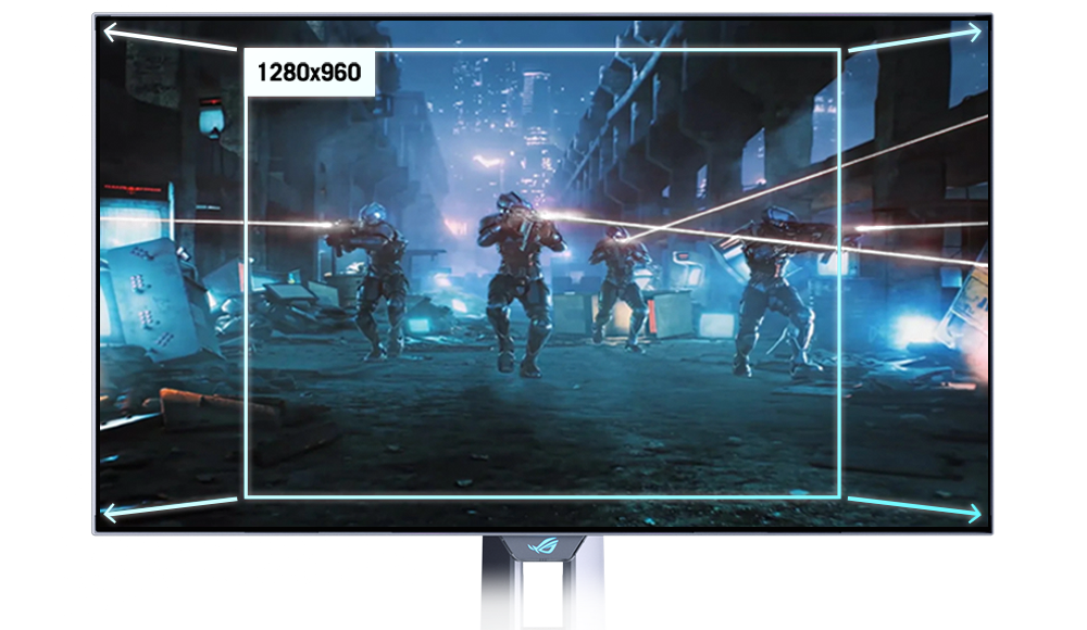 The aspect ratio can be set to show a full square image.