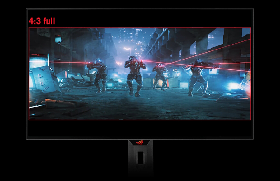 Users can set the aspect ratio to show a 4:3 full-screen image.