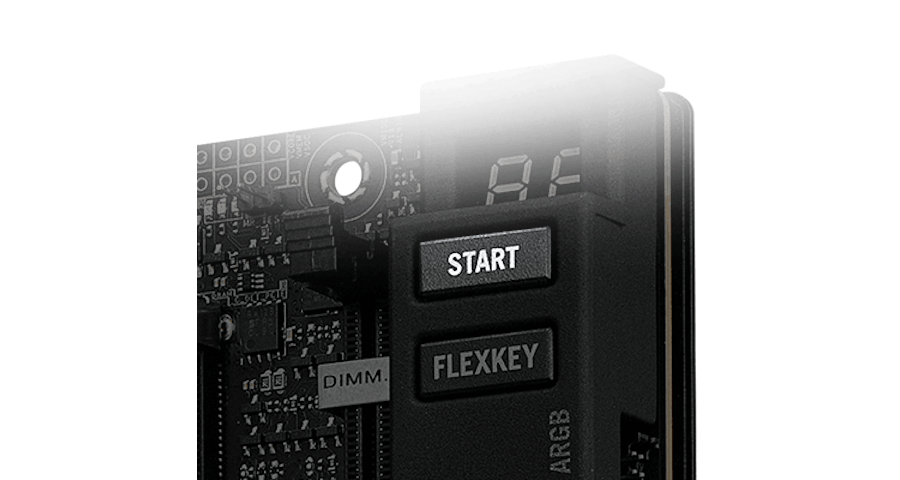 Start-Taste am ROG Crosshair X870E Extreme