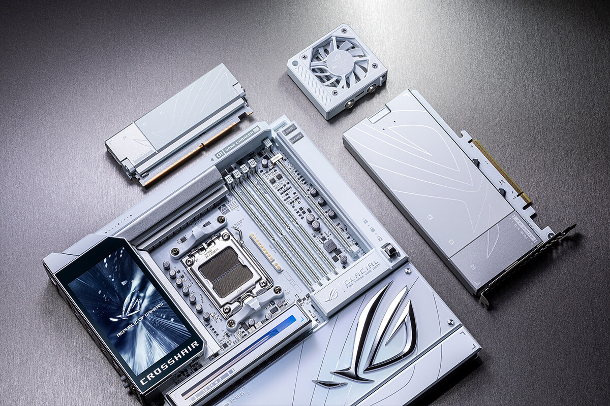 Szenario-Foto des ROG Crosshair X870E Glacial