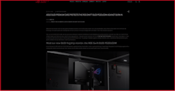 Screenshot eines ROG-Webartikels. / Screenshot eines ROG-Webartikels mit abgedunkeltem Bildschirm.