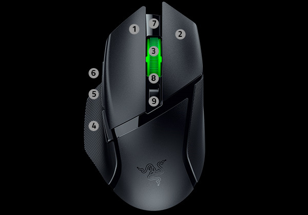 Razer Basilisk X HyperSpeed Wireless Gaming Mouse for PC, 6