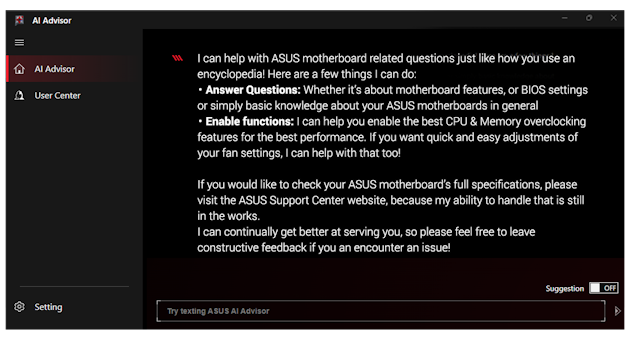 ASUS AI ADVISOR