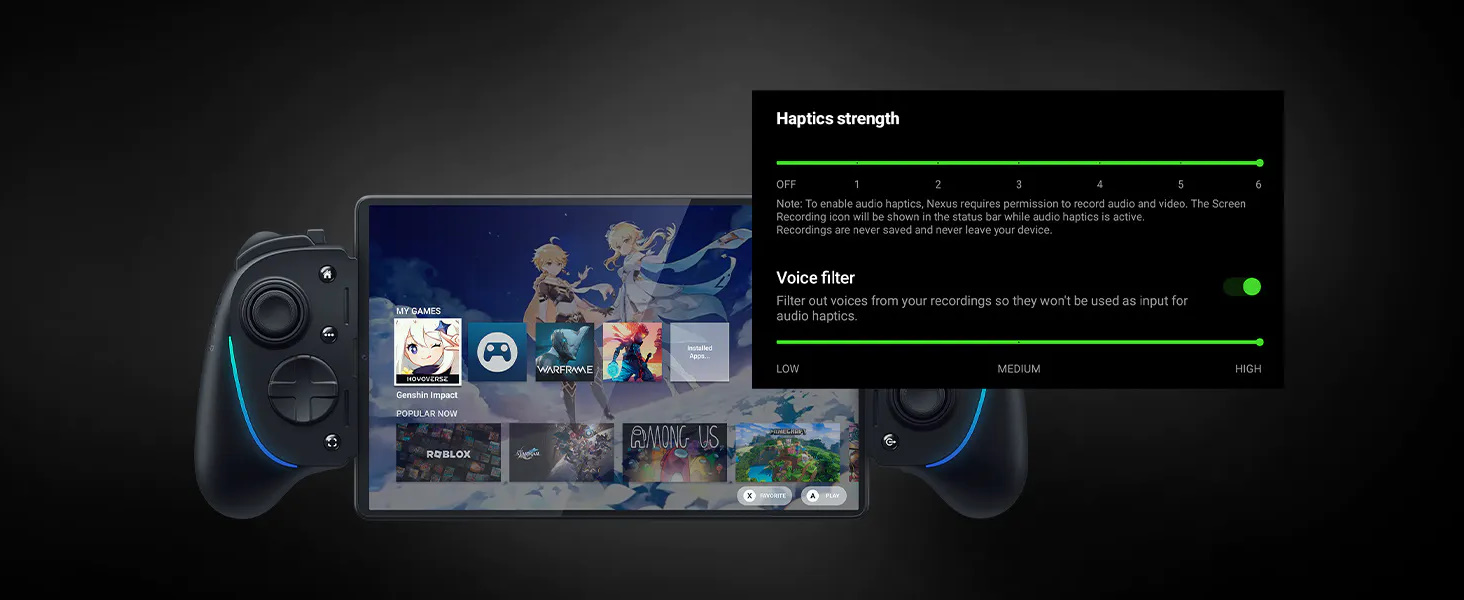 HAPTICS CUSTOMIZATION