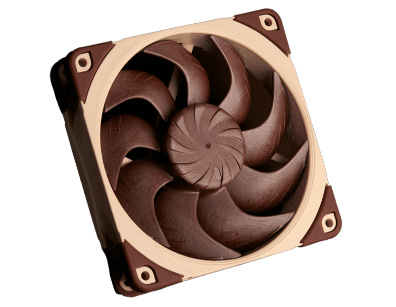 Graphics card fan illustration. A fan spins, slows to a stop