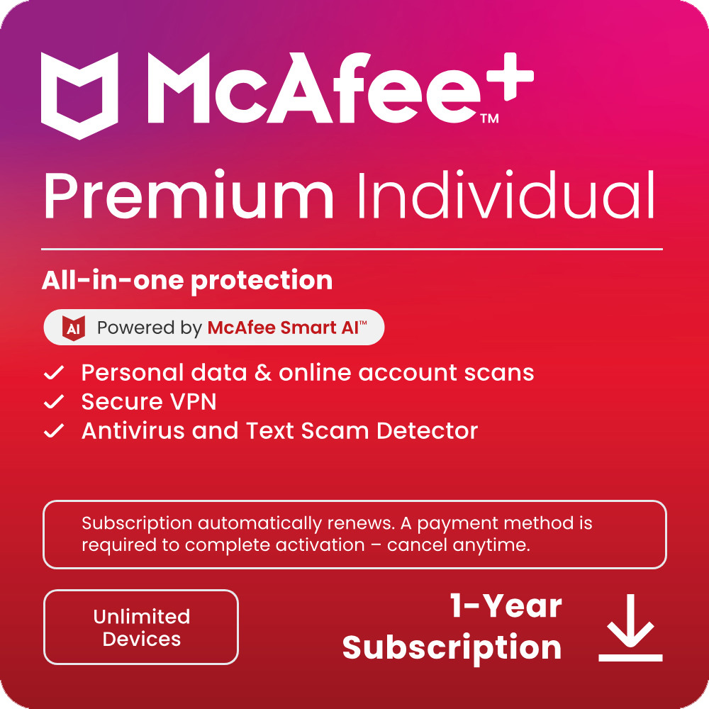 【送料無料/新品】 (Windows, Protection Total McAfee macOS, iOS Android, 手帳