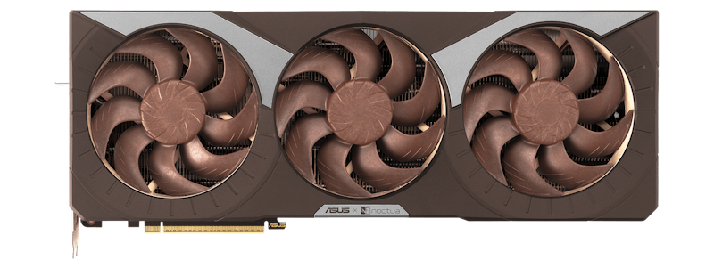 Shroud and fans of the ASUS GeForce RTX 5080 Noctua Edition