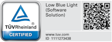 TUV certified Flicker-Free and low blue light logo