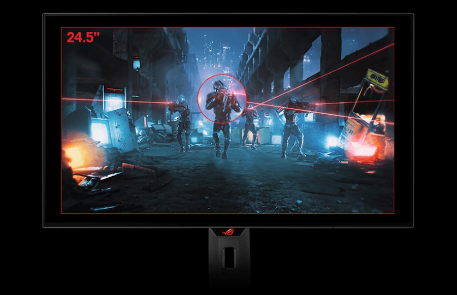 Users can set the aspect ratio to show a 24.5”-sized image