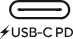 USB-C power delivery icon.