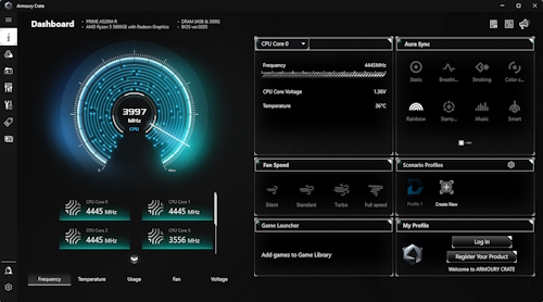 Armoury Crate Dashboard UI