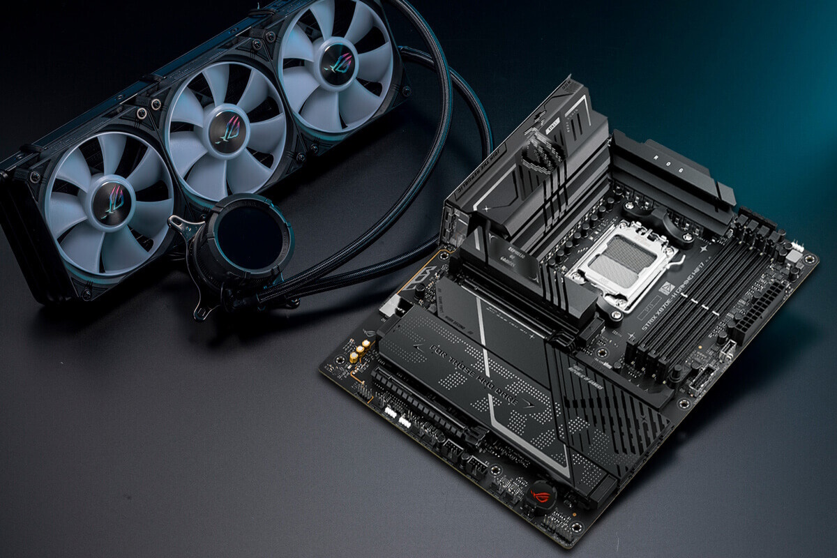 Strix X870E-H ist mit ROG Strix LC III 360 ARGB LCD