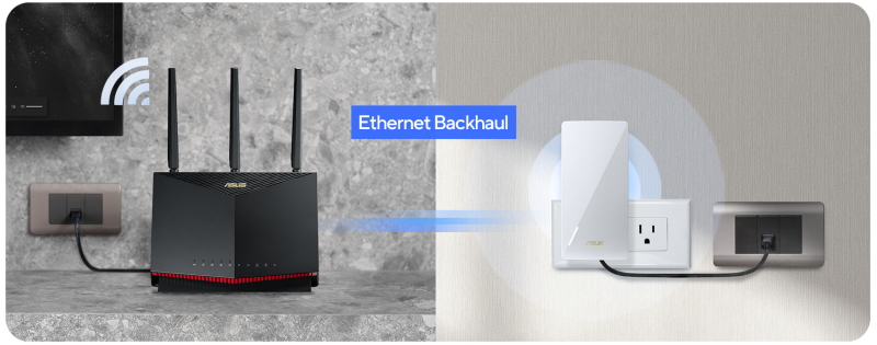 ASUS AX1800 Dual Band WiFi 6 (802.11ax) Repeater & Range Extender (RP-AX56)  - Coverage Up to 2200 sq.ft, Wireless Signal Booster for Home, AiMesh Node,  Easy Setup 