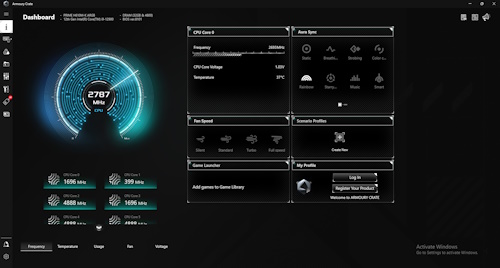 Armoury Crate Dashboard UI