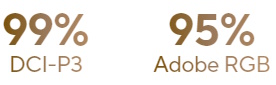 99%DCI-P3_95%AdobeRGB