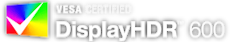 VESA Certified Display HDR 600 logo