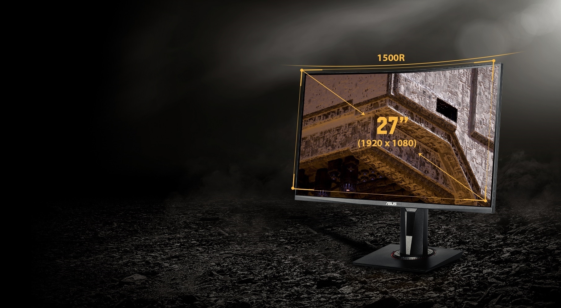 Product | ASUS TUF Gaming VG27VQ - LED monitor - curved - Full HD (1080p) -  27\
