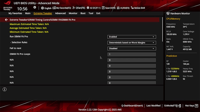 DIMM Fit / DIMM Fit Pro UI