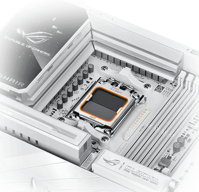 ROG Crosshair X870E Glacial & Ryzen 9000 Serie CPU