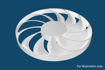 Prime RTX 5070 White Edition Lüfter Illustration