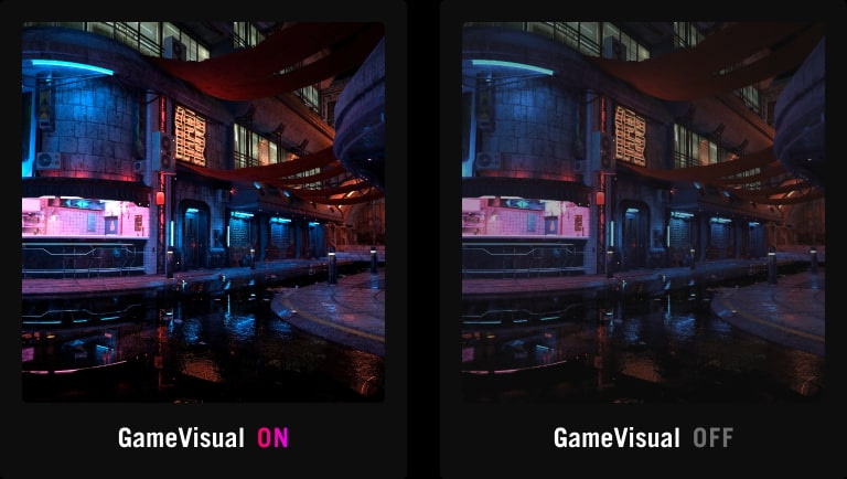 A comparison of cinema view on ROG Swift PG32UQXR, with and without GameVisual