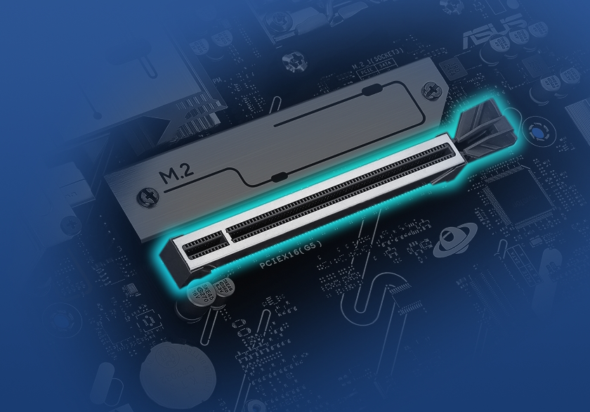 Grafik zur Darstellung der PRIME B850M-A WIFI SafeSlot-Funktion.