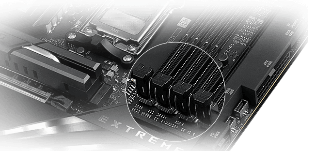 Das ROG Crosshair X870E Extreme unterstützt die NitroPath DRAM Technologie