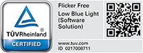 VZ24EHF is TÜVRheinland certified to protect users from potentially harmful blue light.