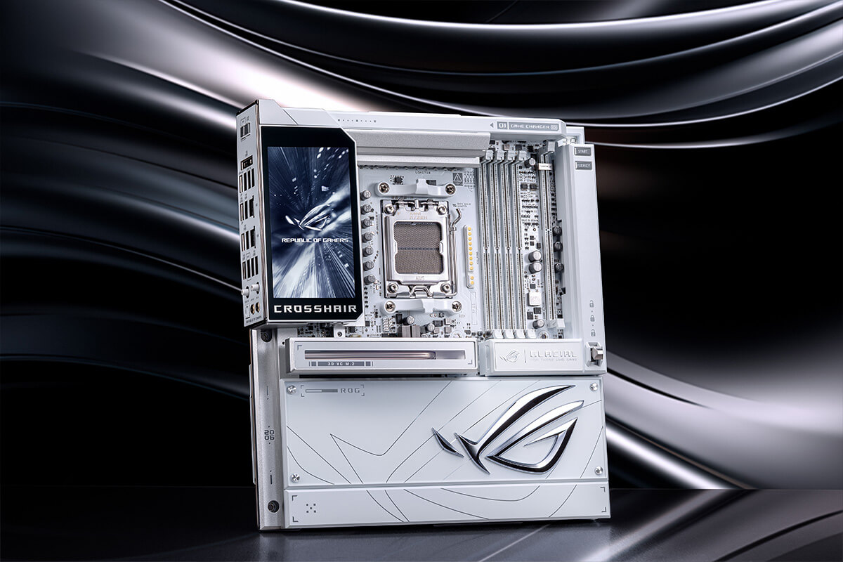 Szenario-Foto des ROG Crosshair X870E Glacial